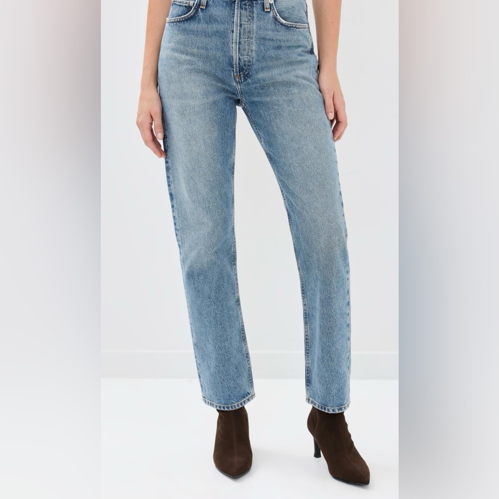 Agolde Blue Straight Leg Jeans Timeless Style